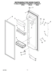 07 - Refrigerator Door Parts parts for Kitchenaid Refrigerator KSRG22FKBT17 from AppliancePartsPros.com