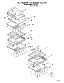 03 - Refrigerator Shelf Parts parts for Kitchenaid Refrigerator KSRD22FKST17 from AppliancePartsPros.com