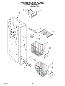 04 - Freezer Liner Parts parts for Kitchenaid Refrigerator KSRD22FKST17 from AppliancePartsPros.com