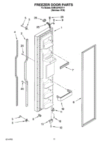 07 - Freezer Door Parts parts for Kitchenaid Refrigerator KSRD22FKST17 from AppliancePartsPros.com