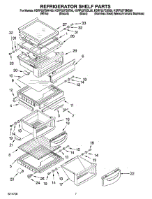 05 - Refrigerator Shelf Parts parts for Kitchenaid Refrigerator KSRP22FSBT00 from AppliancePartsPros.com