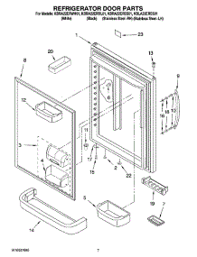 04 - Refrigerator Door Parts parts for Kitchenaid Refrigerator KBRA22ERBL01 from AppliancePartsPros.com