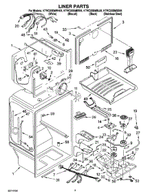 02 - Liner Parts parts for Kitchenaid Refrigerator KTRC22EMWH05 from AppliancePartsPros.com