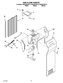 09 - Air Flow Parts parts for Kitchenaid Refrigerator KSRG25FKWH16 from AppliancePartsPros.com