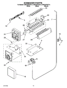 12 - Icemaker Parts, Optional Parts (Not Included) parts for Kitchenaid Refrigerator KSRG25FKWH16 from AppliancePartsPros.com