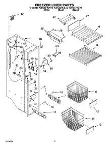 04 - Freezer Liner Parts parts for Kitchenaid Refrigerator KSRG25FKBT16 from AppliancePartsPros.com