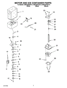 05 - Motor And Ice Container Parts parts for Kitchenaid Refrigerator KSRG25FKBT16 from AppliancePartsPros.com