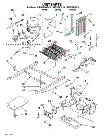 11 - Unit Parts parts for Kitchenaid Refrigerator KSRG25FKBT16 from AppliancePartsPros.com