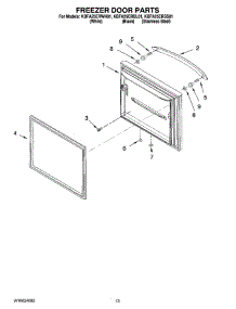 07 - Freezer Door Parts parts for Kitchenaid Refrigerator KBFA25ERWH01 from AppliancePartsPros.com