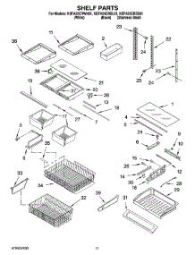 06 - Shelf Parts parts for Kitchenaid Refrigerator KBFA25ERBL01 from AppliancePartsPros.com