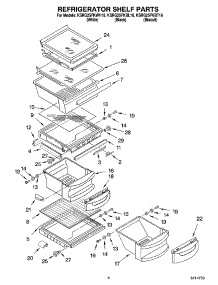 03 - Refrigerator Shelf Parts parts for Kitchenaid Refrigerator KSRG25FKBL16 from AppliancePartsPros.com