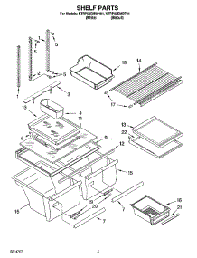 03 - Shelf Parts parts for Kitchenaid Refrigerator KTRP22EMBT04 from AppliancePartsPros.com