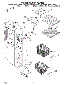 04 - Freezer Liner Parts parts for Kitchenaid Refrigerator KSRP25FSBL00 from AppliancePartsPros.com