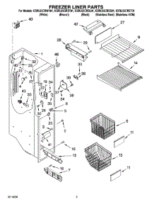 04 - Freezer Liner Parts parts for Kitchenaid Refrigerator KSRU25CRBT01 from AppliancePartsPros.com