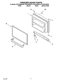 06 - Freezer Door Parts, Optional Parts parts for Kitchenaid Refrigerator KTRC22KMBL05 from AppliancePartsPros.com