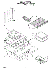 03 - Shelf Parts parts for Kitchenaid Refrigerator KTRP22KRBT02 from AppliancePartsPros.com