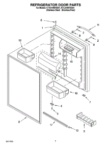 04 - Refrigerator Door Parts parts for Kitchenaid Refrigerator KTRA19KRSS01 from AppliancePartsPros.com
