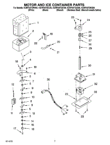 05 - Motor And Ice Container Parts parts for Kitchenaid Refrigerator KSRP25FSSS00 from AppliancePartsPros.com