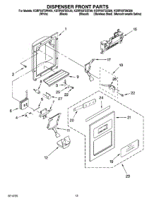 08 - Dispenser Front Parts parts for Kitchenaid Refrigerator KSRP25FSSS00 from AppliancePartsPros.com