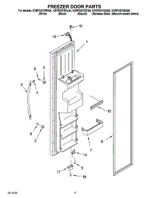 07 - Freezer Door Parts parts for Kitchenaid Refrigerator KSRP25FSWH00 from AppliancePartsPros.com