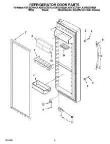 06 - Refrigerator Door Parts parts for Kitchenaid Refrigerator KSRT25CRSS01 from AppliancePartsPros.com