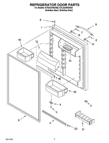 04 - Refrigerator Door Parts parts for Kitchenaid Refrigerator KTRA22KRSS02 from AppliancePartsPros.com