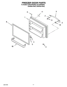 06 - Freezer Door Parts, Optional Parts parts for Kitchenaid Refrigerator KTRA22KRSS02 from AppliancePartsPros.com