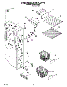 04 - Freezer Liner Parts parts for Kitchenaid Refrigerator KSRX25FNST03 from AppliancePartsPros.com