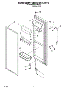 06 - Refrigerator Door Parts parts for Kitchenaid Refrigerator KSRX25FNST03 from AppliancePartsPros.com