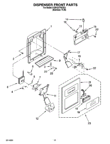 08 - Dispenser Front Parts parts for Kitchenaid Refrigerator KSRX25FNST03 from AppliancePartsPros.com