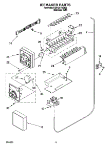 12 - Icemaker Parts, Optional Parts parts for Kitchenaid Refrigerator KSRX25FNST03 from AppliancePartsPros.com