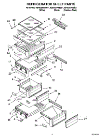 03 - Refrigerator Shelf Parts parts for Kitchenaid Refrigerator KSRN25FRWH01 from AppliancePartsPros.com