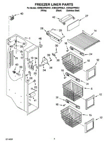 04 - Freezer Liner Parts parts for Kitchenaid Refrigerator KSRN25FRWH01 from AppliancePartsPros.com