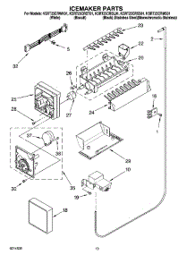 12 - Icemaker Parts, Optional Parts parts for Kitchenaid Refrigerator KSRT25CRWH01 from AppliancePartsPros.com