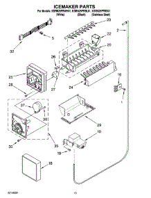 12 - Icemaker Parts, Optional Parts parts for Kitchenaid Refrigerator KSRN25FRWH01 from AppliancePartsPros.com