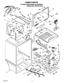 02 - Liner Parts parts for Kitchenaid Refrigerator KTLA22KRSS02 from AppliancePartsPros.com