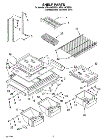 03 - Shelf Parts parts for Kitchenaid Refrigerator KTLA19KRSS01 from AppliancePartsPros.com