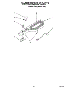 08 - Water Dispenser Parts, Optional Parts parts for Kitchenaid Refrigerator KTRA22EMSS04 from AppliancePartsPros.com
