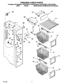04 - Freezer Liner Parts parts for Kitchenaid Refrigerator KSRT25CRBT01 from AppliancePartsPros.com