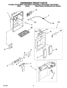 08 - Dispenser Front Parts parts for Kitchenaid Refrigerator KSRT25CRBT01 from AppliancePartsPros.com