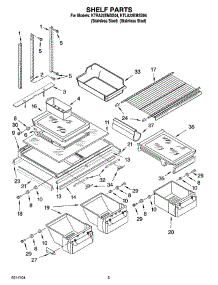 03 - Shelf Parts parts for Kitchenaid Refrigerator KTLA22EMSS04 from AppliancePartsPros.com