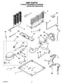 05 - Unit Parts parts for Kitchenaid Refrigerator KTLA22EMSS04 from AppliancePartsPros.com