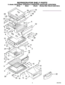 03 - Refrigerator Shelf Parts parts for Kitchenaid Refrigerator KSRP25FSBT00 from AppliancePartsPros.com