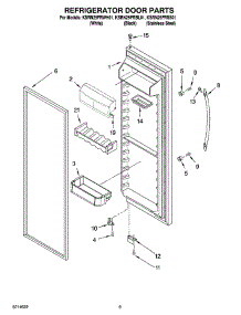 06 - Refrigerator Door Parts parts for Kitchenaid Refrigerator KSRN25FRSS01 from AppliancePartsPros.com