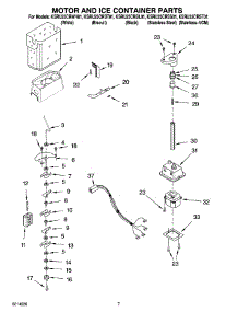 05 - Motor And Ice Container Parts parts for Kitchenaid Refrigerator KSRU25CRST01 from AppliancePartsPros.com