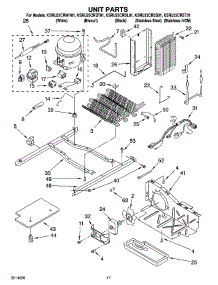 11 - Unit Parts parts for Kitchenaid Refrigerator KSRU25CRST01 from AppliancePartsPros.com