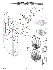 04 - Freezer Liner Parts parts for Kitchenaid Refrigerator KSRA22CNBT01 from AppliancePartsPros.com