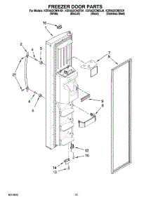 08 - Freezer Door Parts parts for Kitchenaid Refrigerator KSRA22CNBT01 from AppliancePartsPros.com