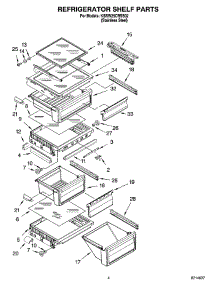 03 - Refrigerator Shelf Parts parts for Kitchenaid Refrigerator KSRW25CRSS02 from AppliancePartsPros.com
