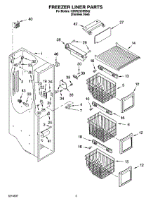 04 - Freezer Liner Parts parts for Kitchenaid Refrigerator KSRW25CRSS02 from AppliancePartsPros.com